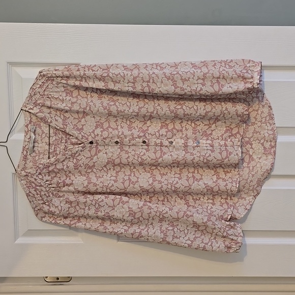 LC Lauren Conrad Pink Floral Button Frtont Sz. M - Picture 2 of 5